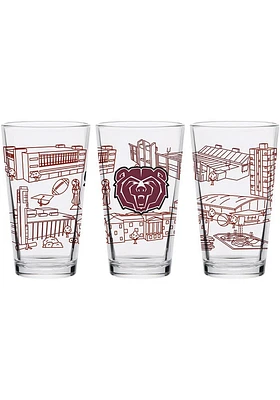 Missouri State Bears 16oz Campus Pint Glass - White