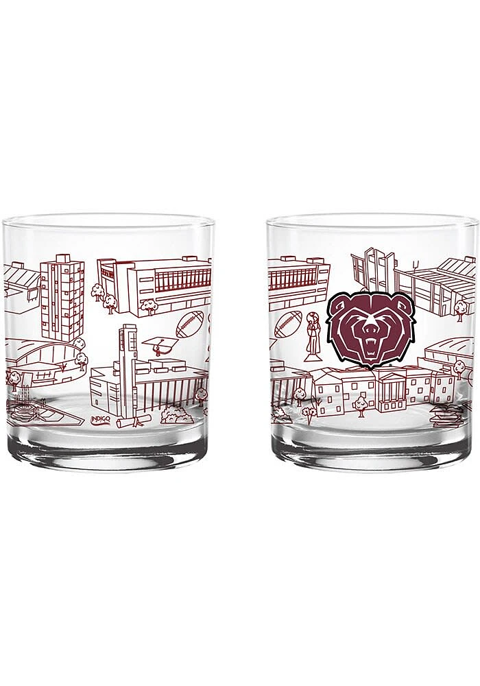 Missouri State Bears 14oz Campus Rock Glass - White