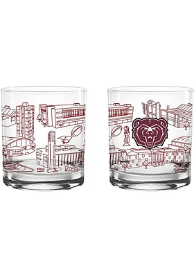 Missouri State Bears 14oz Campus Rock Glass - White