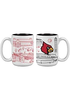 Louisville Cardinals 15oz Campus Design Ceramic Mug - Red