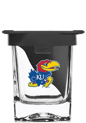 Kansas Jayhawks Ice Wedge Rock Glass - Red