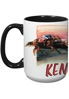 Kentucky Painted Racing Horse 15 oz Ceramic Mug - White