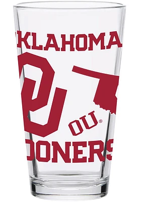 Oklahoma Sooners 16oz Medley Pint Glass - Red