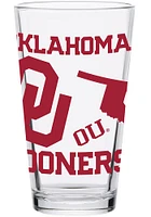 Oklahoma Sooners 16oz Medley Pint Glass - Red