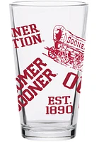 Oklahoma Sooners 16oz Medley Pint Glass - Red