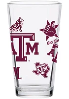 Texas A&M Aggies 16oz Medley Pint Glass - Red