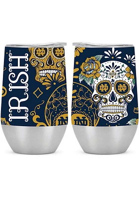 Notre Dame Fighting Irish 16oz Dia Stainless Steel Stemless - Navy Blue
