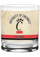 Cincinnati Bearcats 14oz Tan Retro Rock Glass