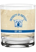 Kentucky Wildcats 14oz Tan Retro Rock Glass