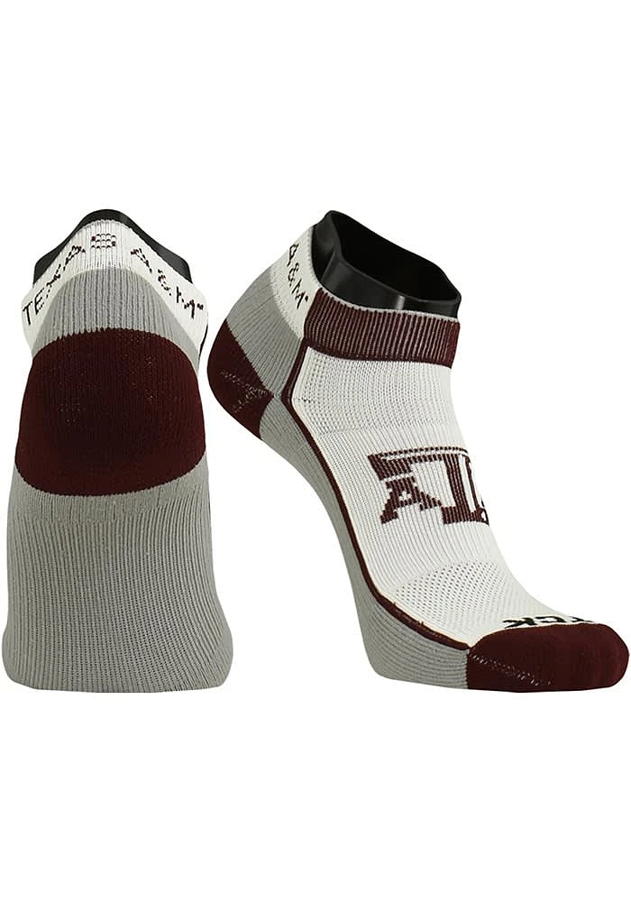 Texas A&M Aggies Stripe Mens No Show Socks