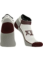 Texas A&M Aggies Stripe Mens No Show Socks