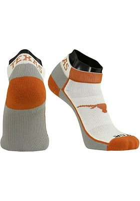 Texas Longhorns Stripe Mens No Show Socks