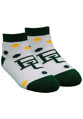 Baylor Bears Polka Dot Baby Quarter Socks