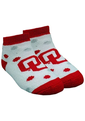 Oklahoma Sooners Polka Dot Baby Quarter Socks