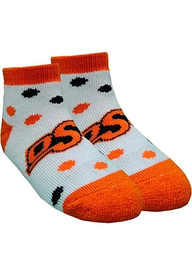 Oklahoma State Cowboys Polka Dot Baby Quarter Socks