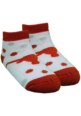 Texas Longhorns Polka Dot Baby Quarter Socks