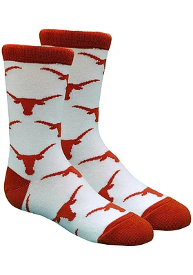 Texas Longhorns Allover Youth Quarter Socks
