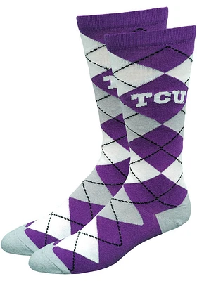 TCU Horned Frogs Dress Mens Argyle Socks