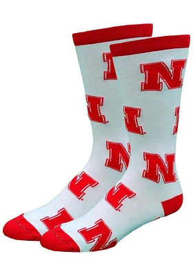 Nebraska Cornhuskers Allover Design Mens Dress Socks
