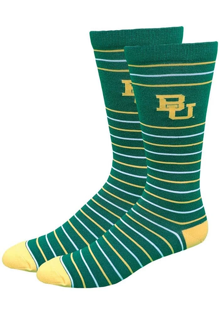 Baylor Bears Stripe Mens Dress Socks