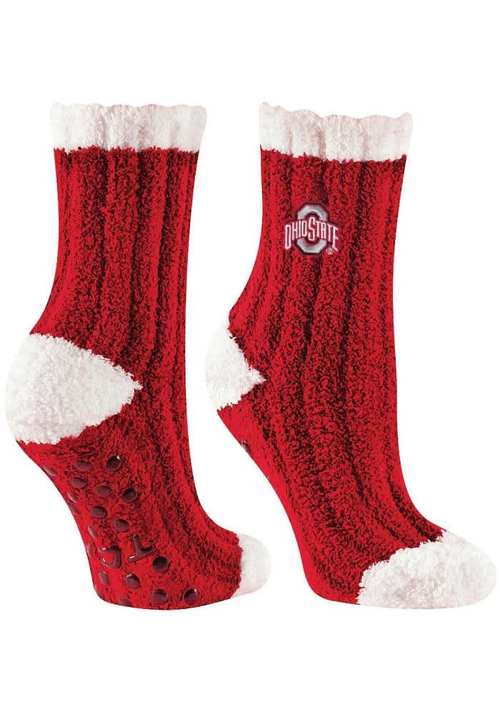 Ohio State Buckeyes Warm Fuzzy Womens Crew Socks