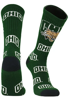 Ohio Bobcats Super Mascot Mens Crew Socks