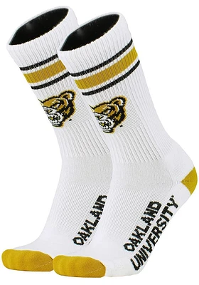 Oakland University Golden Grizzlies Throwback Mens Crew Socks