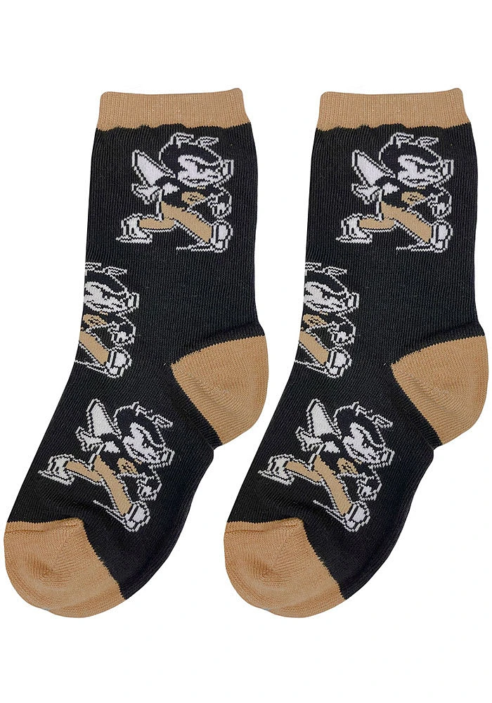 Emporia State Hornets Allover Youth Quarter Socks