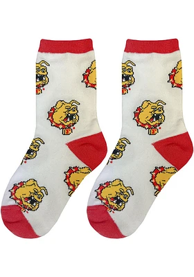 Ferris State Bulldogs Allover Youth Quarter Socks