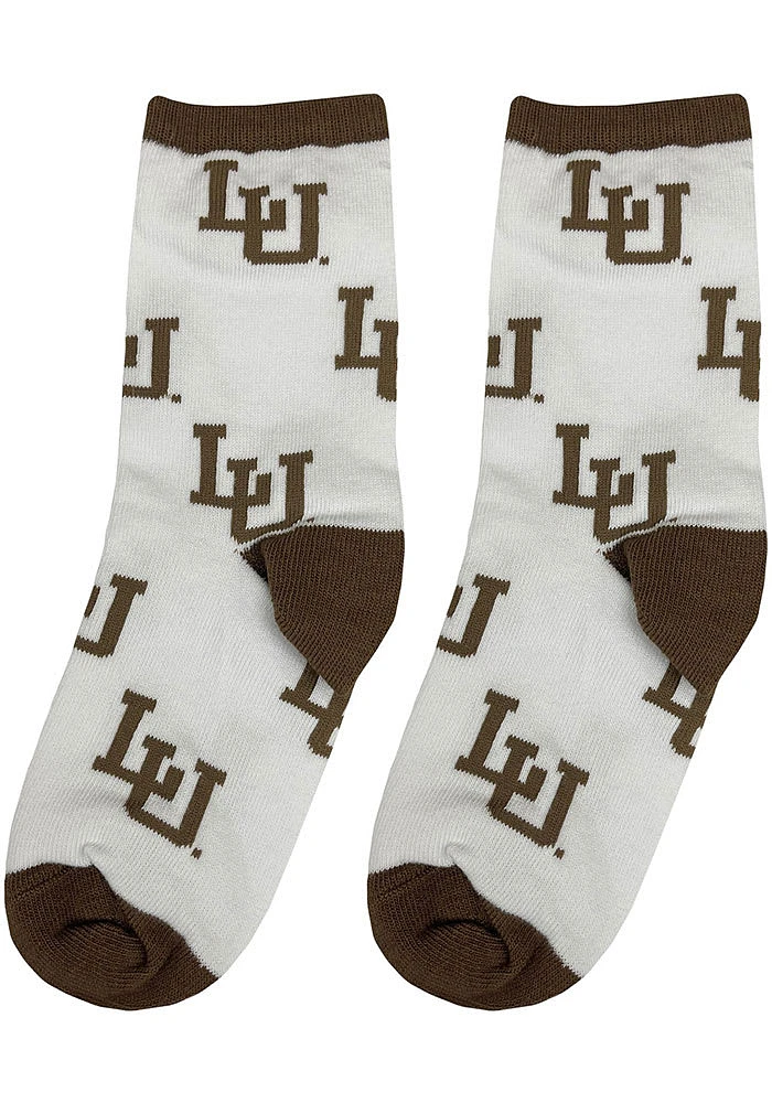 Lehigh University Allover Youth Quarter Socks