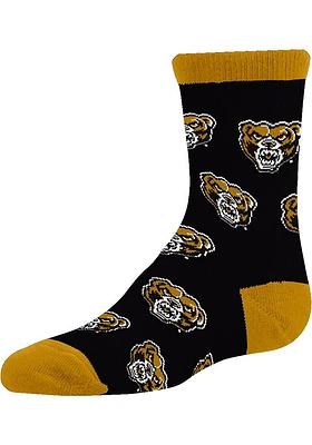 Oakland University Golden Grizzlies Allover Youth Quarter Socks