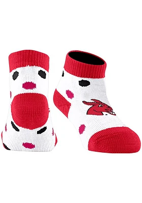 Central Missouri Mules Polka Dot Baby Quarter Socks
