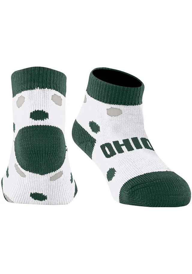 Ohio Bobcats Polka Dot Baby Quarter Socks