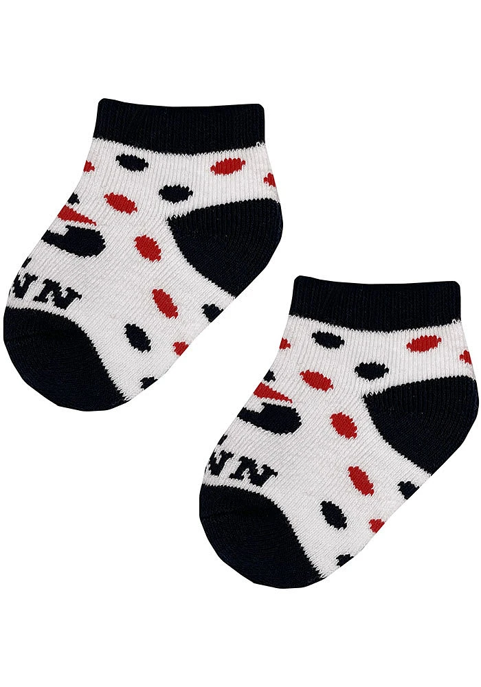 Pennsylvania Quakers Polka Dot Baby Quarter Socks