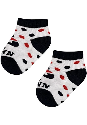 Pennsylvania Quakers Polka Dot Baby Quarter Socks