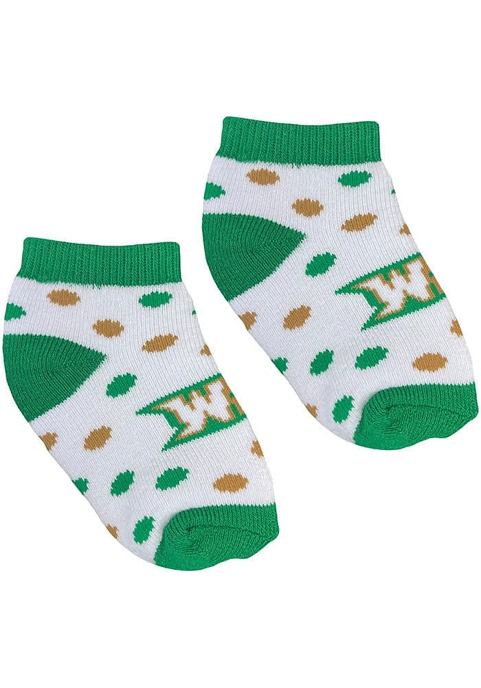 Wright State Raiders Polka Dot Baby Quarter Socks