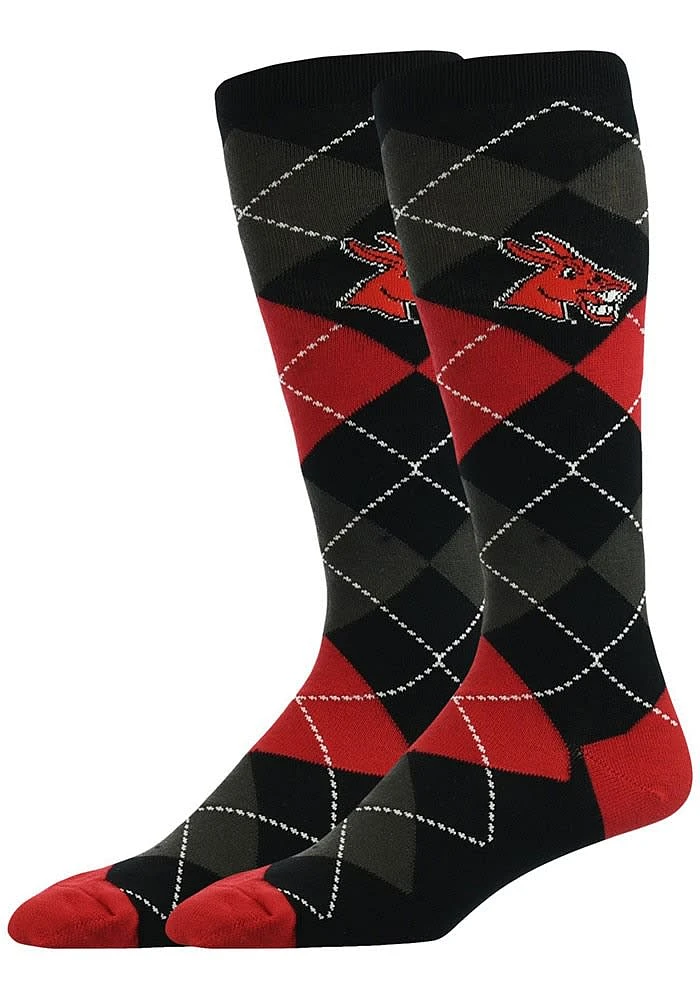 Central Missouri Mules Argyle Mens Socks