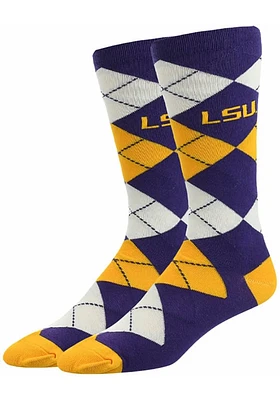LSU Tigers Argyle Mens Socks