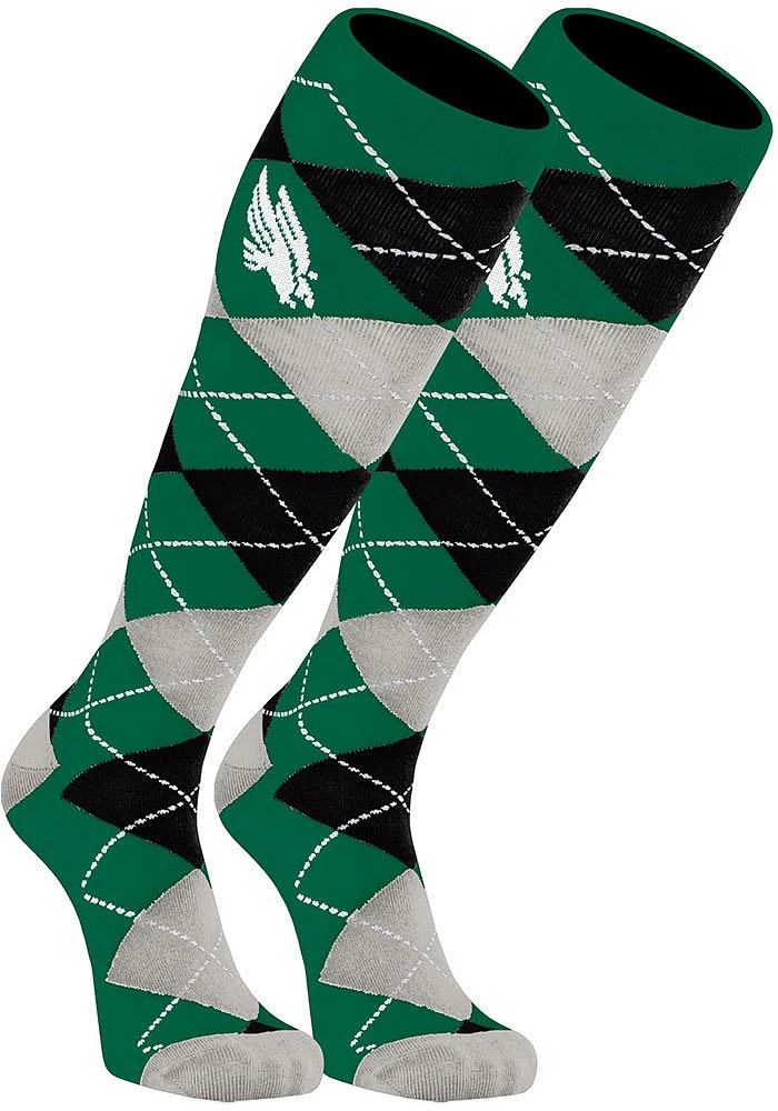 North Texas Mean Green Argyle Mens Socks