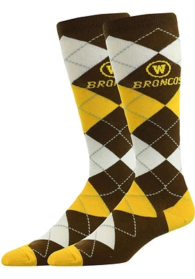 Western Michigan Broncos Argyle Mens Socks