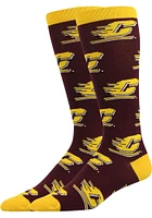 Central Michigan Chippewas Allover Mens Dress Socks