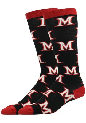 Miami RedHawks Allover Mens Dress Socks