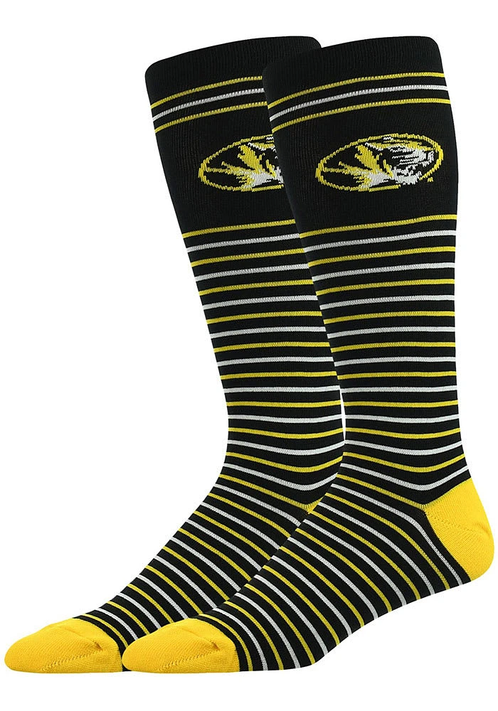 Missouri Tigers Stripe Mens Dress Socks
