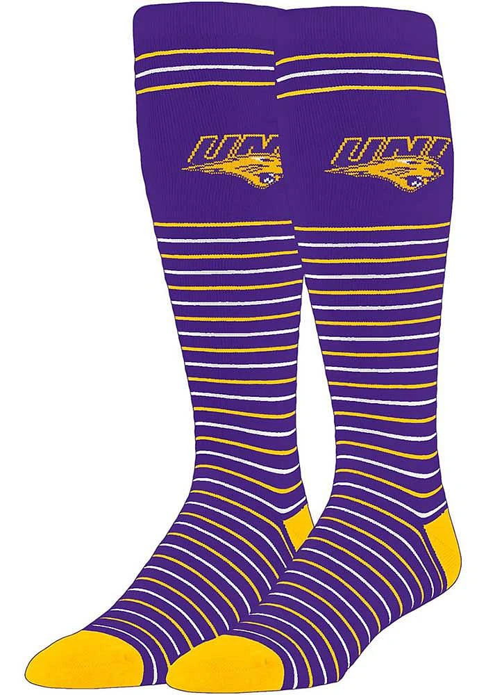 Northern Iowa Panthers Stripe Mens Dress Socks