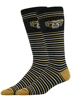 Oakland University Golden Grizzlies Stripe Mens Dress Socks