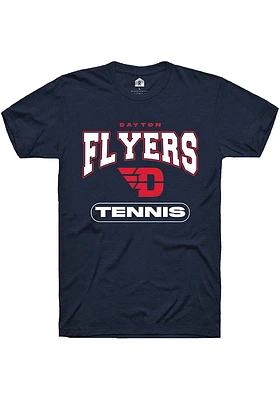 Rally Dayton Flyers Navy Blue Tennis Short Sleeve Fashion T Shirt