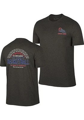 Kansas Jayhawks Black Cradle of Basketball Short Sleeve Fashion T Shirt