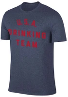 Americana Navy Blue USA Drinking Team Short Sleeve Fashion T Shirt