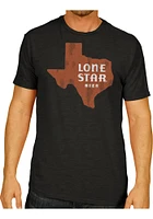 Original Retro Brand Texas State Shape Lone Star Beer Short Sleeve Fashion T Shirt