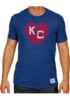 Original Retro Brand Kansas City Monarchs HEART KC Short Sleeve Fashion T Shirt